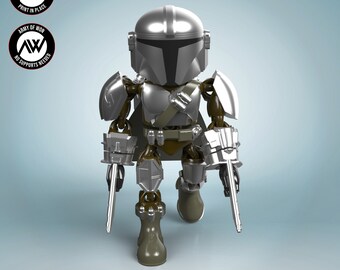 Mandalorian Din Djarin - fully articulate print-in-place digital model