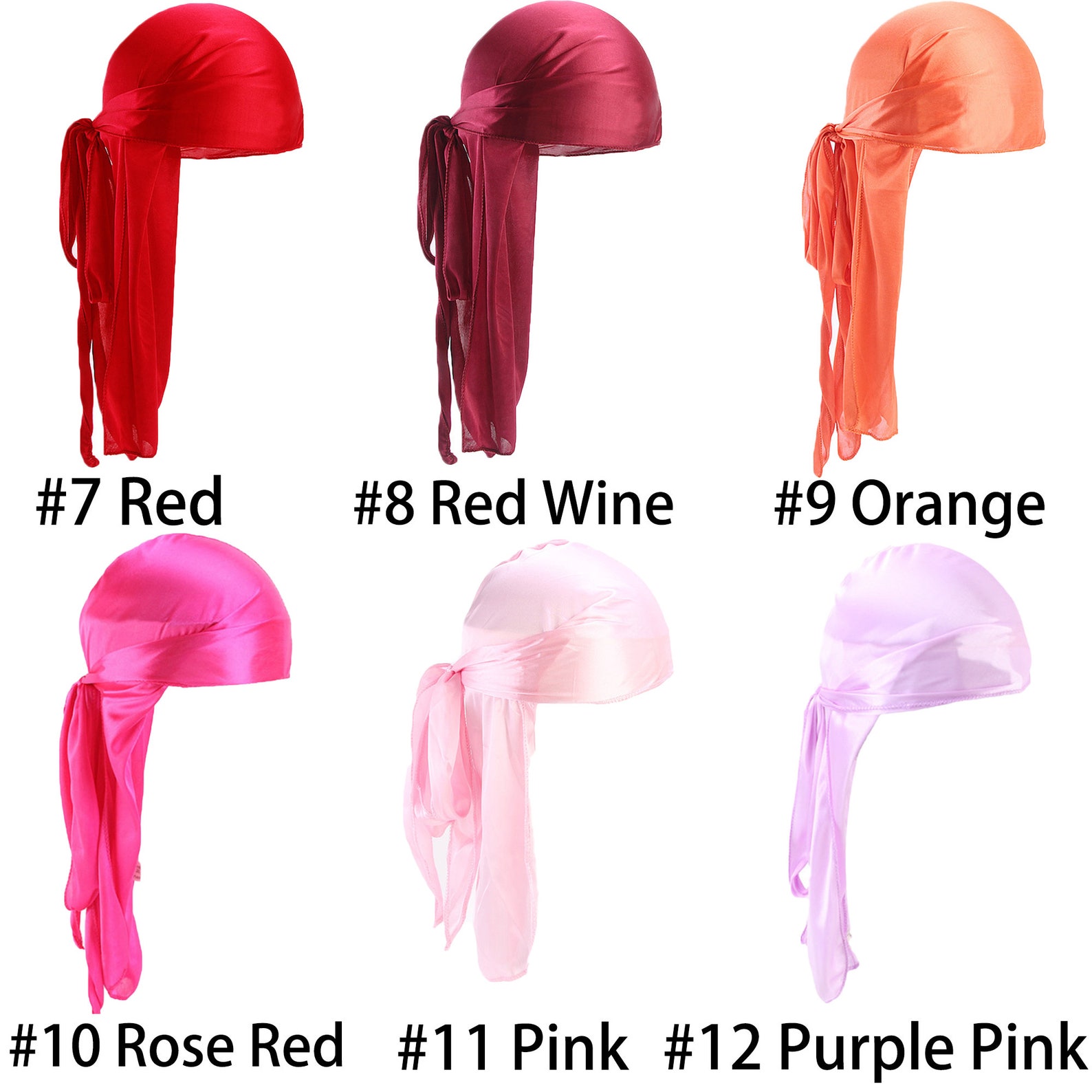 Plain Pure Design Silky Durags multiple Colors Etsy