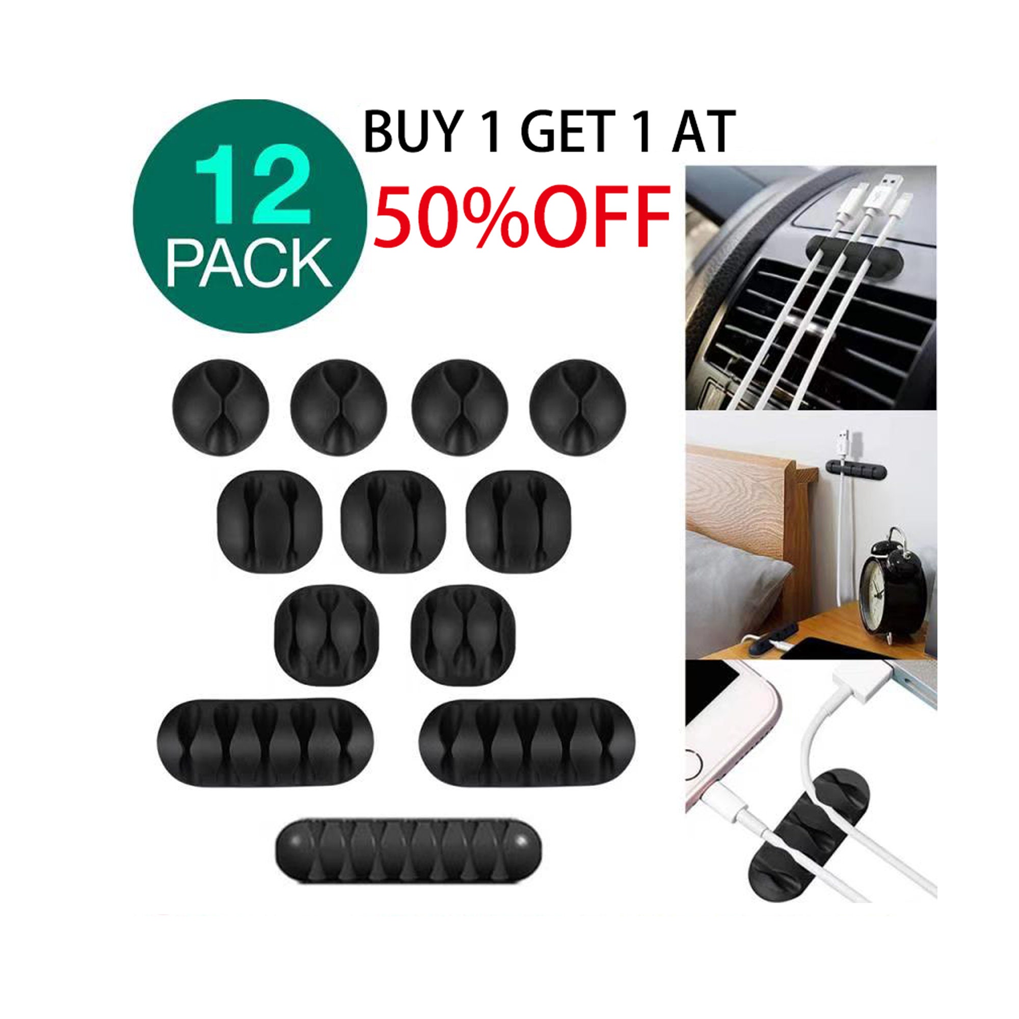 Agreatca 60 PCS Black Cable Clips,Wire Holder Cord Management,Organize Cords,Self-Adhesive Cable Clips,Wire Holder Cord Organizer Agreatca 60 PCS Black Cable Clips,Wire Holder Cord Management,Organize Cords,Self-Adhesive Cable Clips,Wire Holder Cord Organizer
