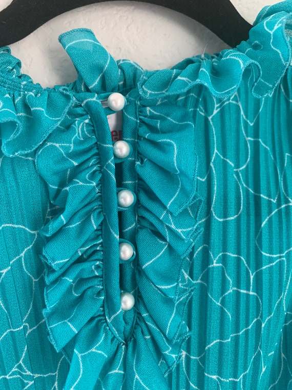 Vintage 80s/90s Turquoise Dress