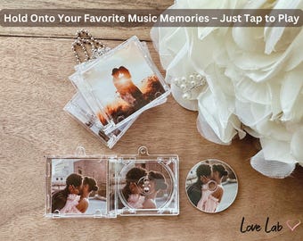 Llavero musical NFC personalizado: Mini CD retro, regalo con foto personalizada