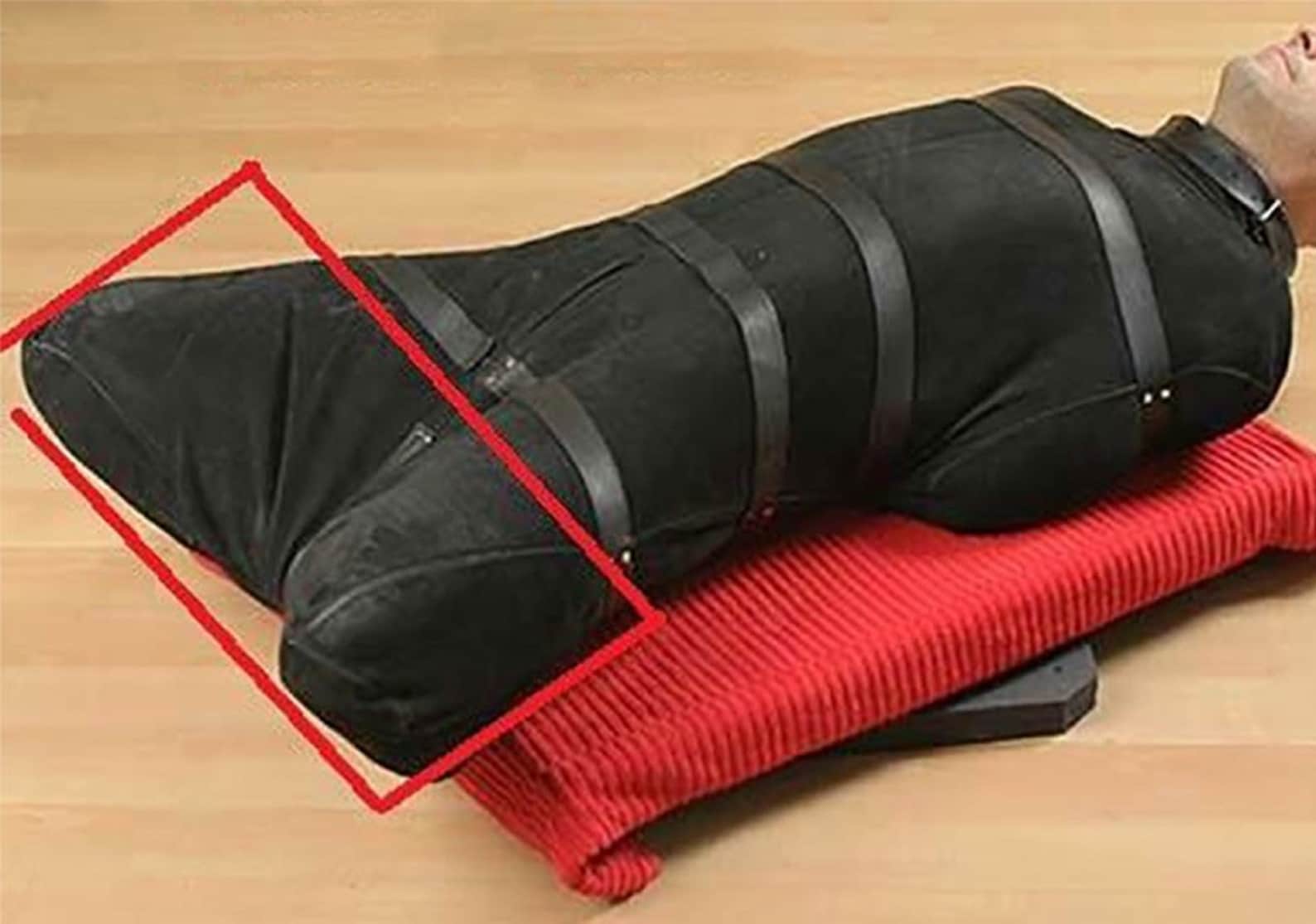 Black Genuine Real Leather Sleepsack With Folded Legs No Etsy