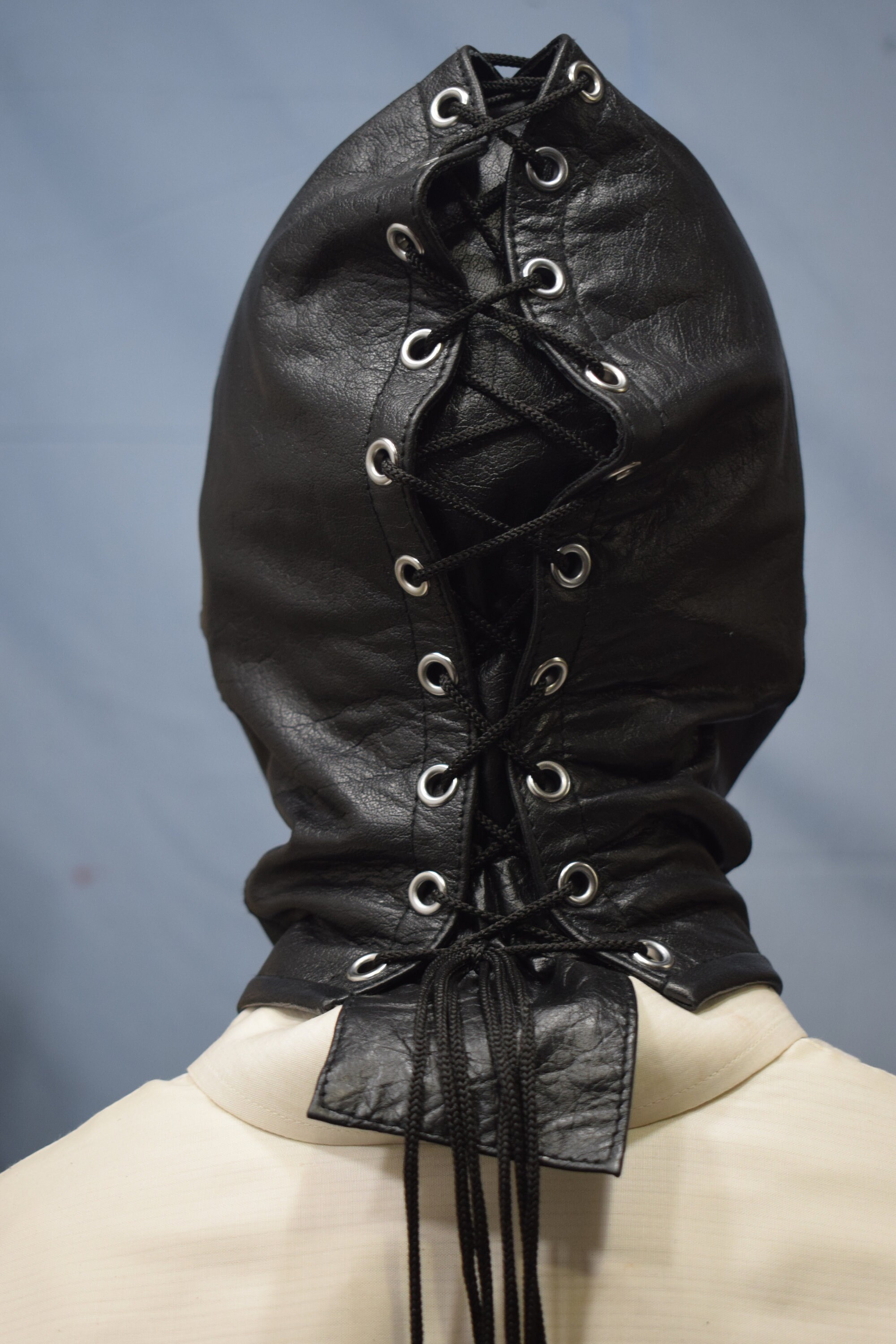 Original Genuine Leather Slave Mask Cosplay Hood Cuir Leder Etsy