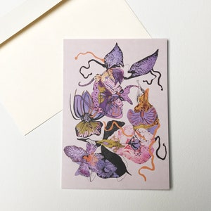 Orchidee Grußkarte, Geburtstagskarte, Dankeskarte, Blankokarte, Urlaubskarte, Muttertagskarte
