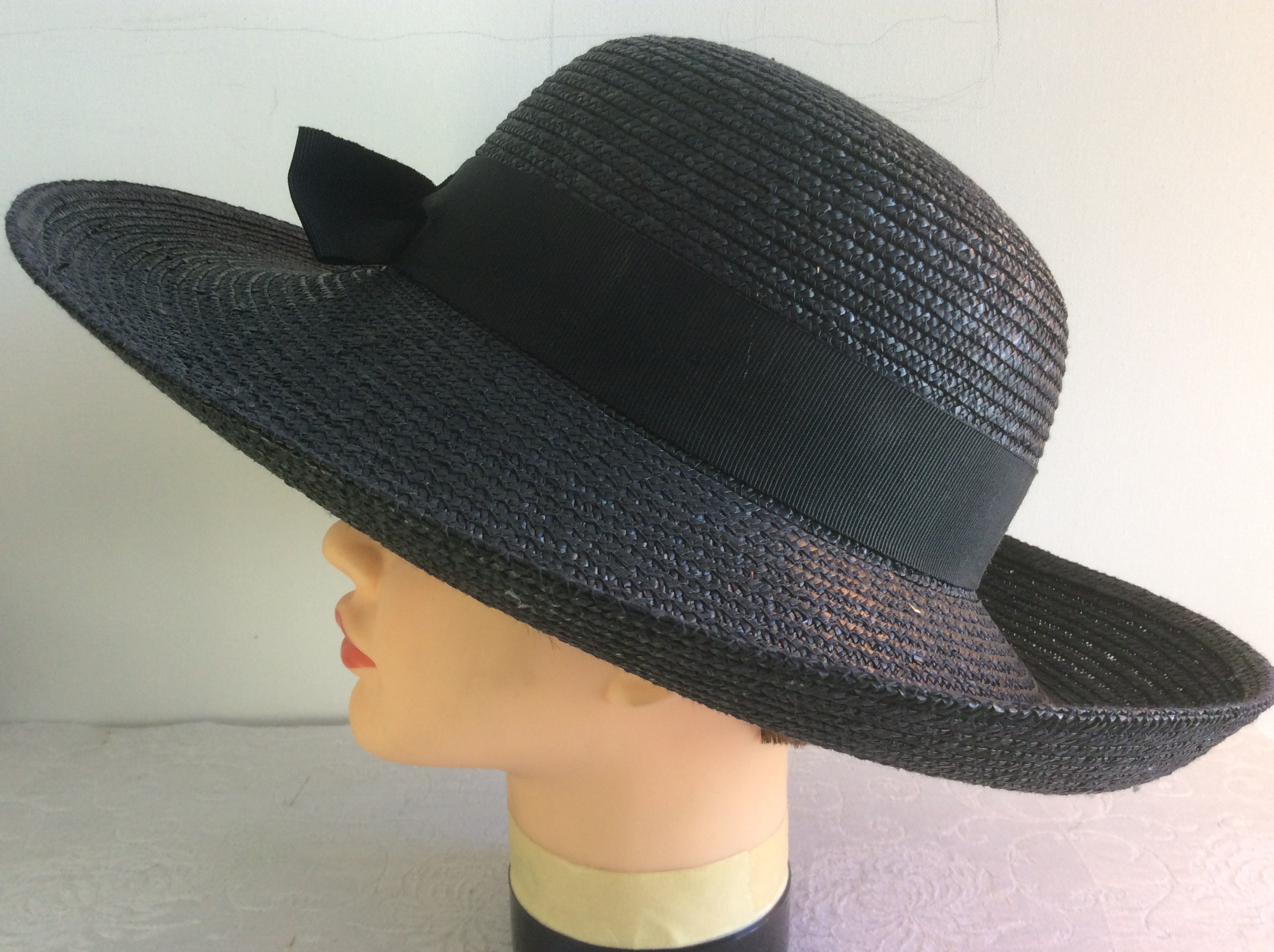 Nordstrom Honey Straw Hat with Black Band Jaxon Hats Black Band Wheat Straw Skimmer Hat (XXL) at  main image 2