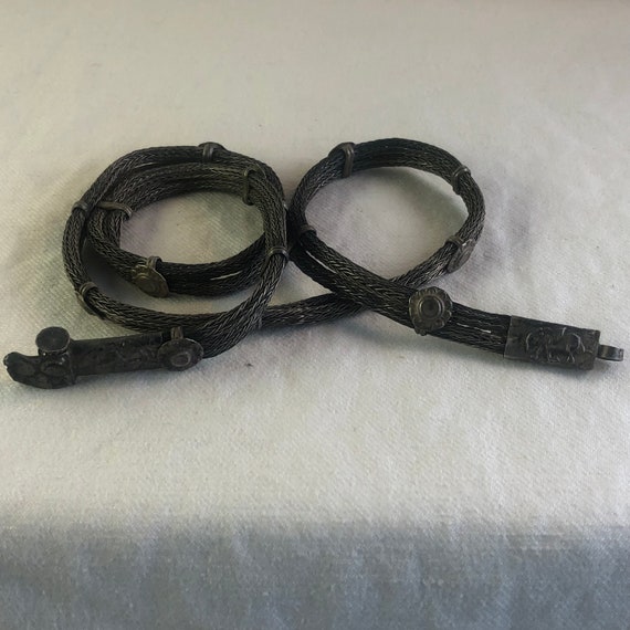 Vintage Rajasthani Solid Woven Solid Silver Weddi… - image 3