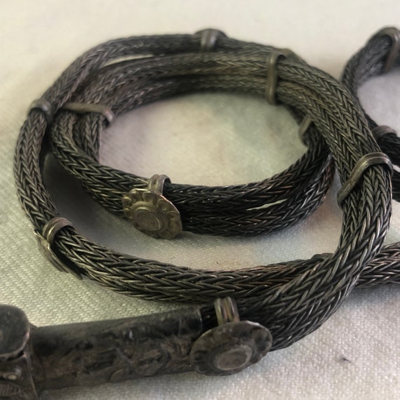 Vintage Rajasthani Solid Woven Solid Silver Weddi… - image 4