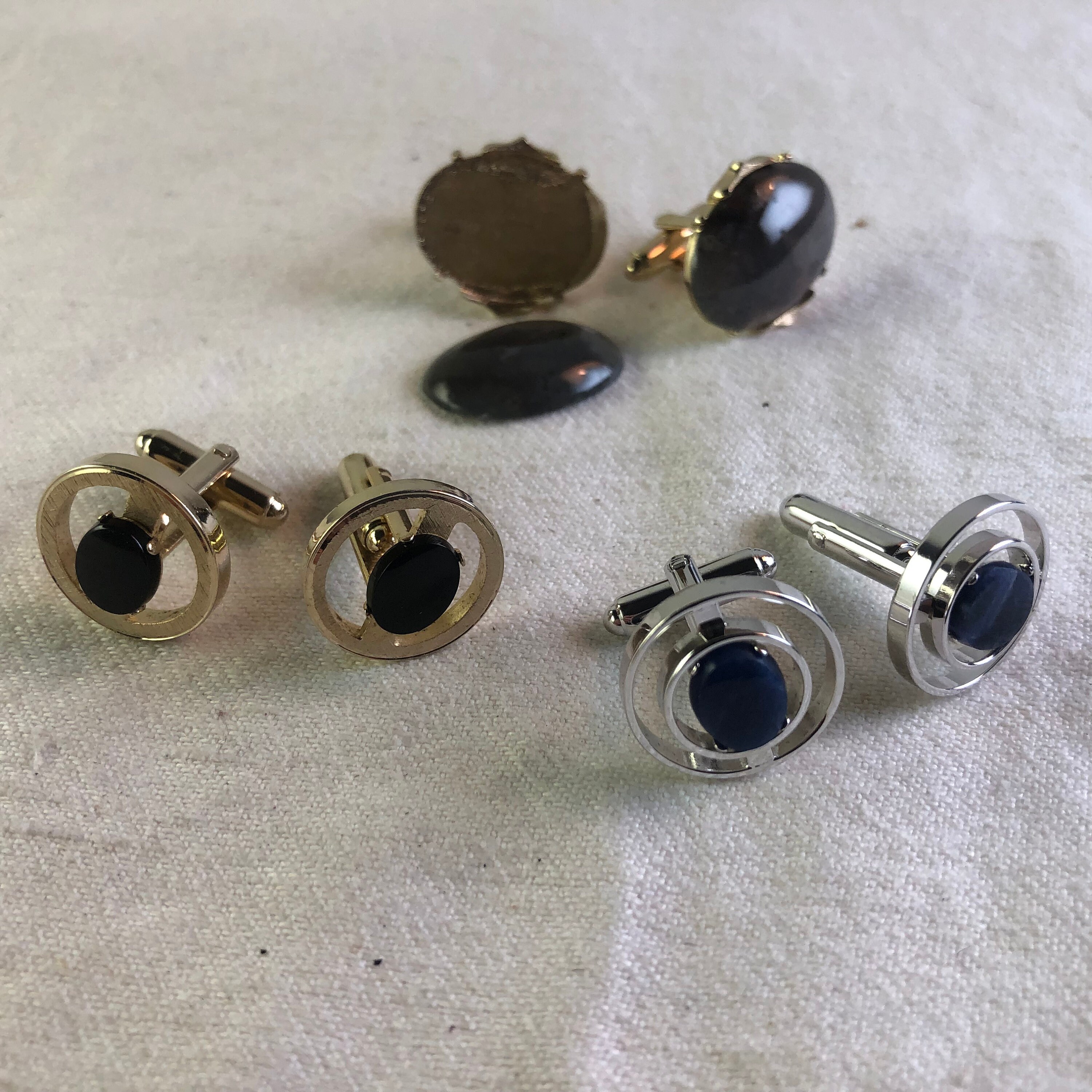 Lot of 3 Vintage Gold Tone and Silver Tone DANTE Cufflink Sets - Etsy