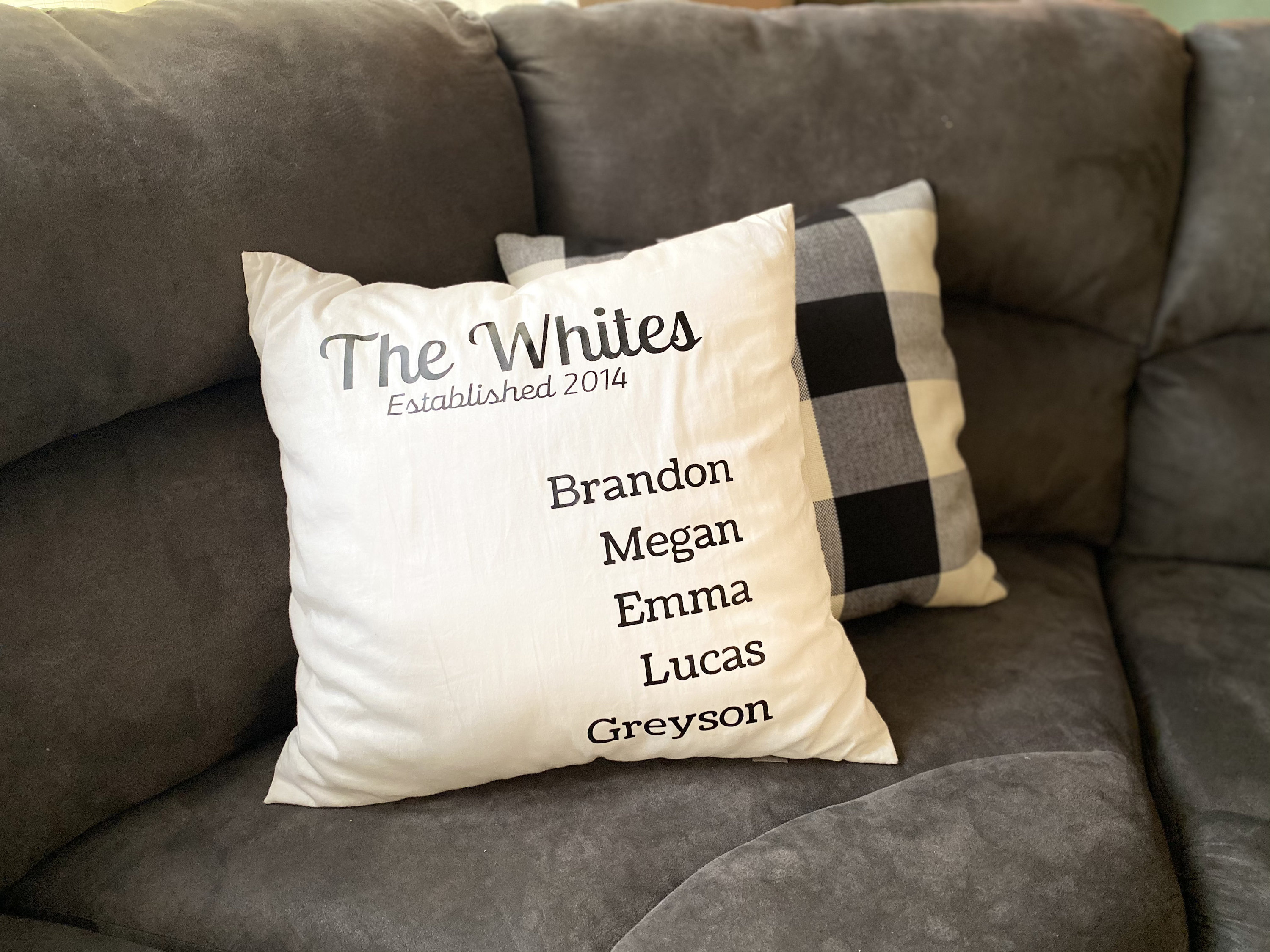 Family Name Throw Pillow SVG PNG JPG Etsy