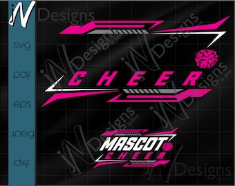 Jubeln SVG. Cheerleader EPS. Team Cheer PDF. Jubeln Digitale Datei. Konkurrenzfähiges Cheer Design. Dein Teamname.