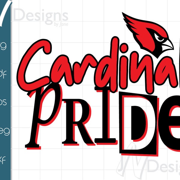 Cardinal Pride Mascot Bundle SVG. Cardinal Pride Vector File Bundle. Cardinal Pride Digital File Bundle. Cardinal Pride PDF. Cardinal EPS.