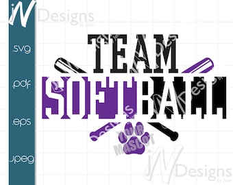 Softball SVG. Softball Team EPS. Softball Player Template. Softball Digital File. Your Team Name.
