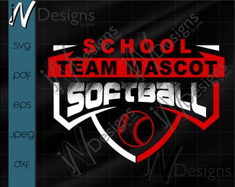 Softball SVG. Softball Team EPS. Softball Player Template. Softball Digital File. Your Team Name.