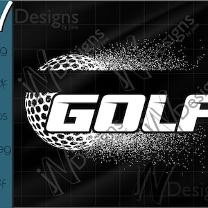 Plantilla de golf SVG. Equipo de golf PDF. Espíritu escolar EPS. Diseño digital de golf escolar. Personaliza. Corta. Imprime.