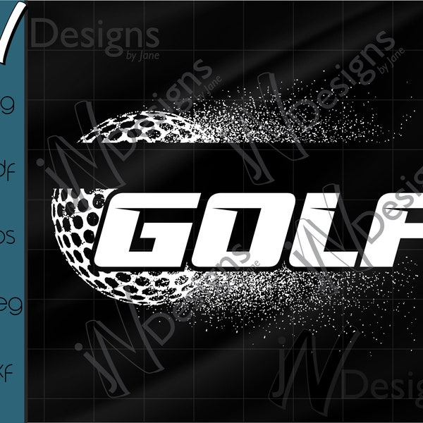 Modèle de golf SVG. Équipe de golf PDF. EPS esprit école. Conception numérique de golf scolaire. Personnaliser. Couper. Impression.