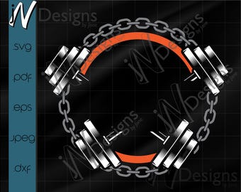 Weightlifting SVG. Powerlifting Team PDF. Weights EPS. Fitness Digital File. Sports Design. Print. Cut. Design.
