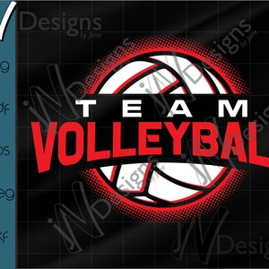 Volleyball SVG. Volleyball Team PDF. Mascot Volleyball EPS. Personalized Volleyball Digital File. Sports Design. Print. Cut. Design.