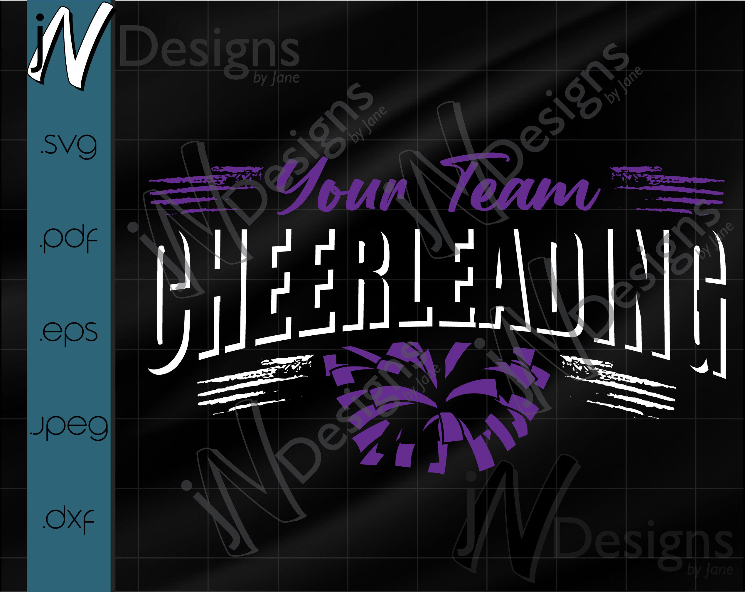 Cheerleader SVG. Cheerleader Team EPS. Cheer Vorlage. Cheerleader Digitale Datei. Dein Teamname.