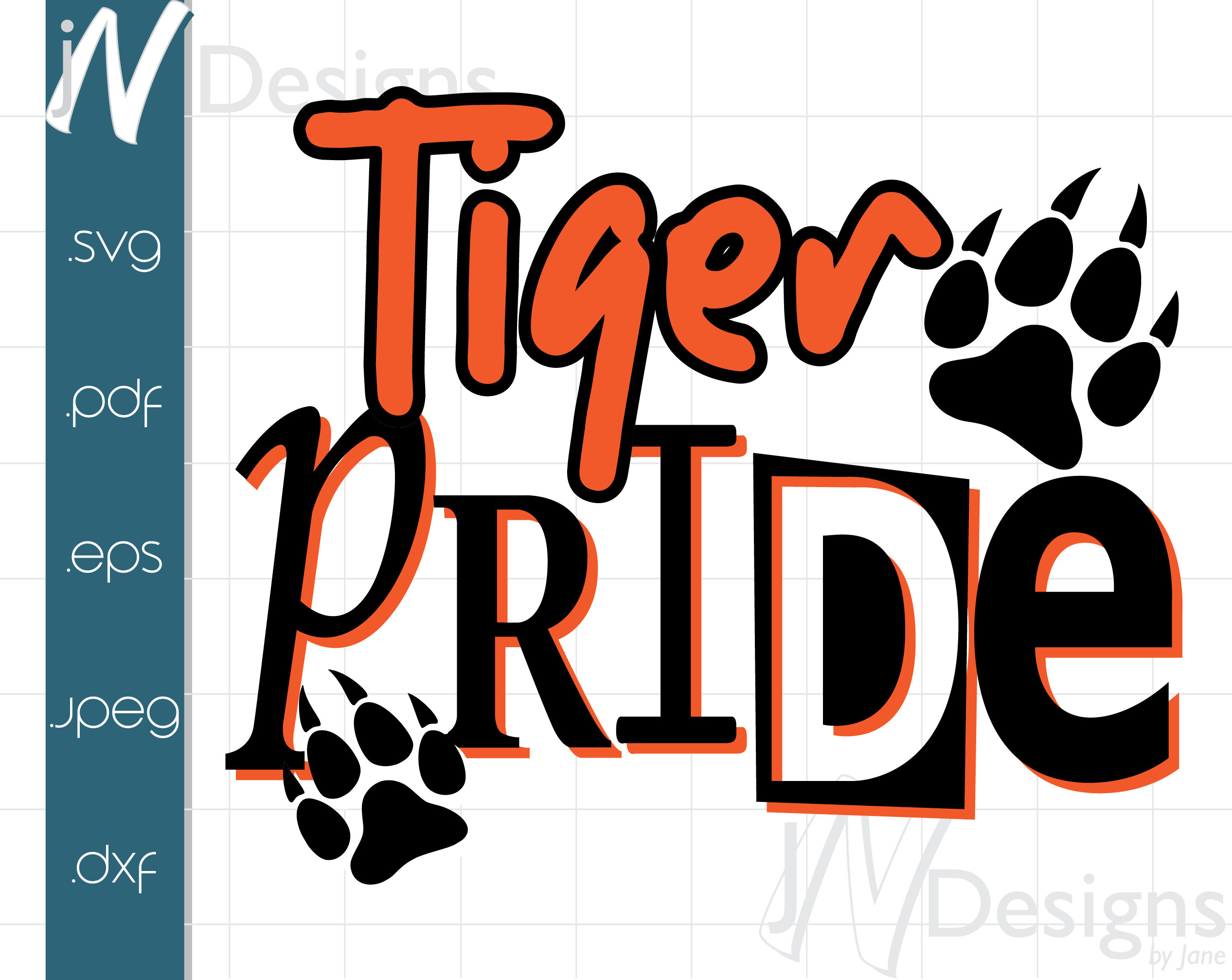 Tiger Pride SVG. Tiger Pride Digital File. Tiger Pride Vector Etsy