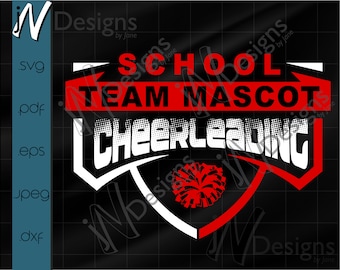 Cheerleader SVG. Konkurrenzfähige Cheer EPS. Cheerleader Template. Cheerleader Digitale Datei. Dein Teamname.