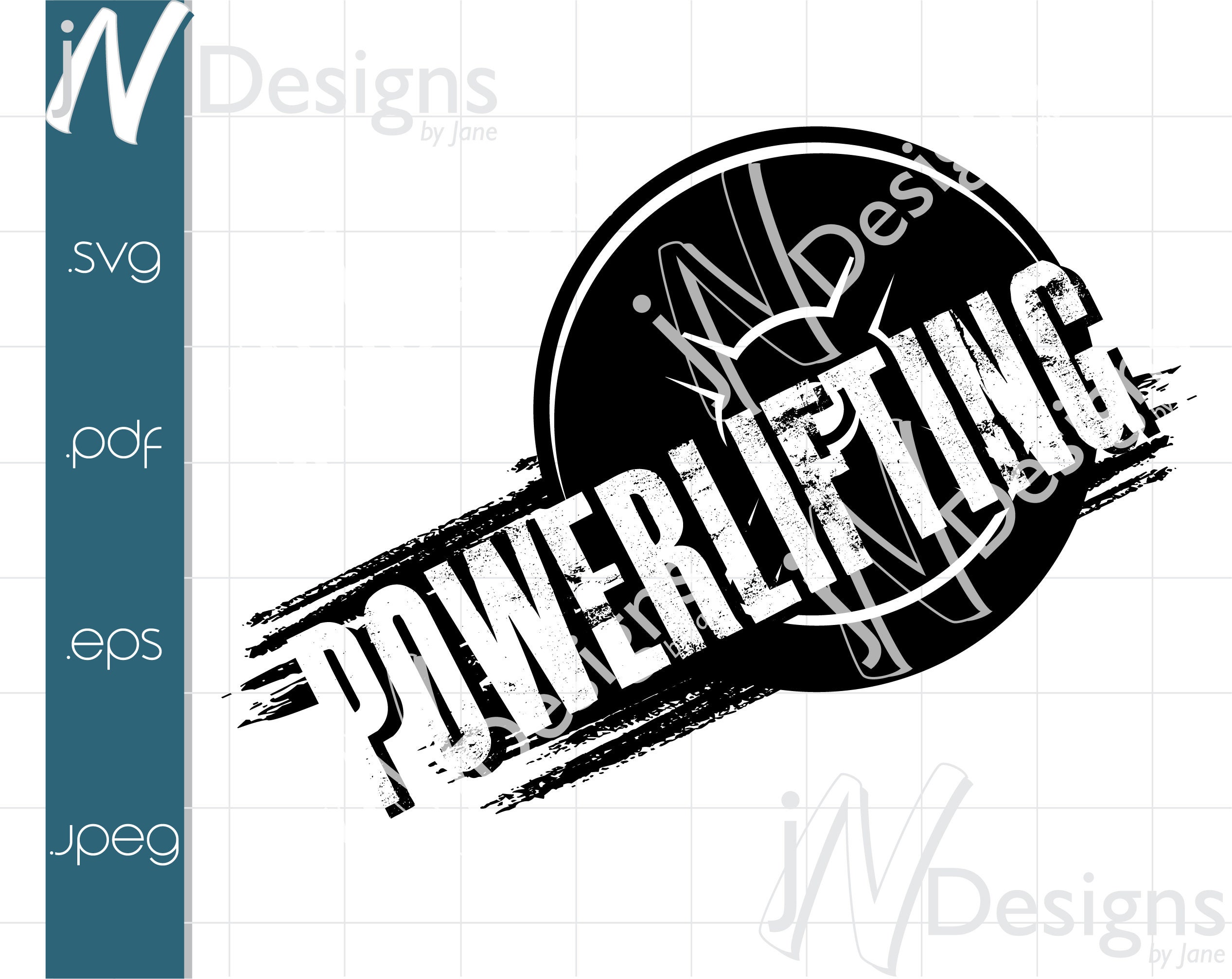 Powerlifting SVG. Powerlifting Team PDF. Weights EPS. Fitness Digital File. Sports Design. Print. Cut. Design.
