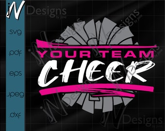 Cheerleader SVG. Cheerleader Team EPS. Cheer Vorlage. Cheerleader Digitale Datei. Dein Teamname.