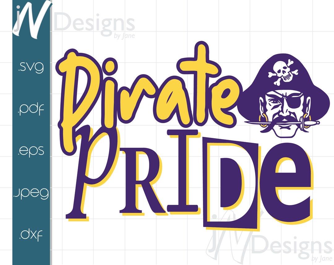 Pirate Pride SVG, Pirate Mascot Bundle SVG, Pirate Pride Vector File