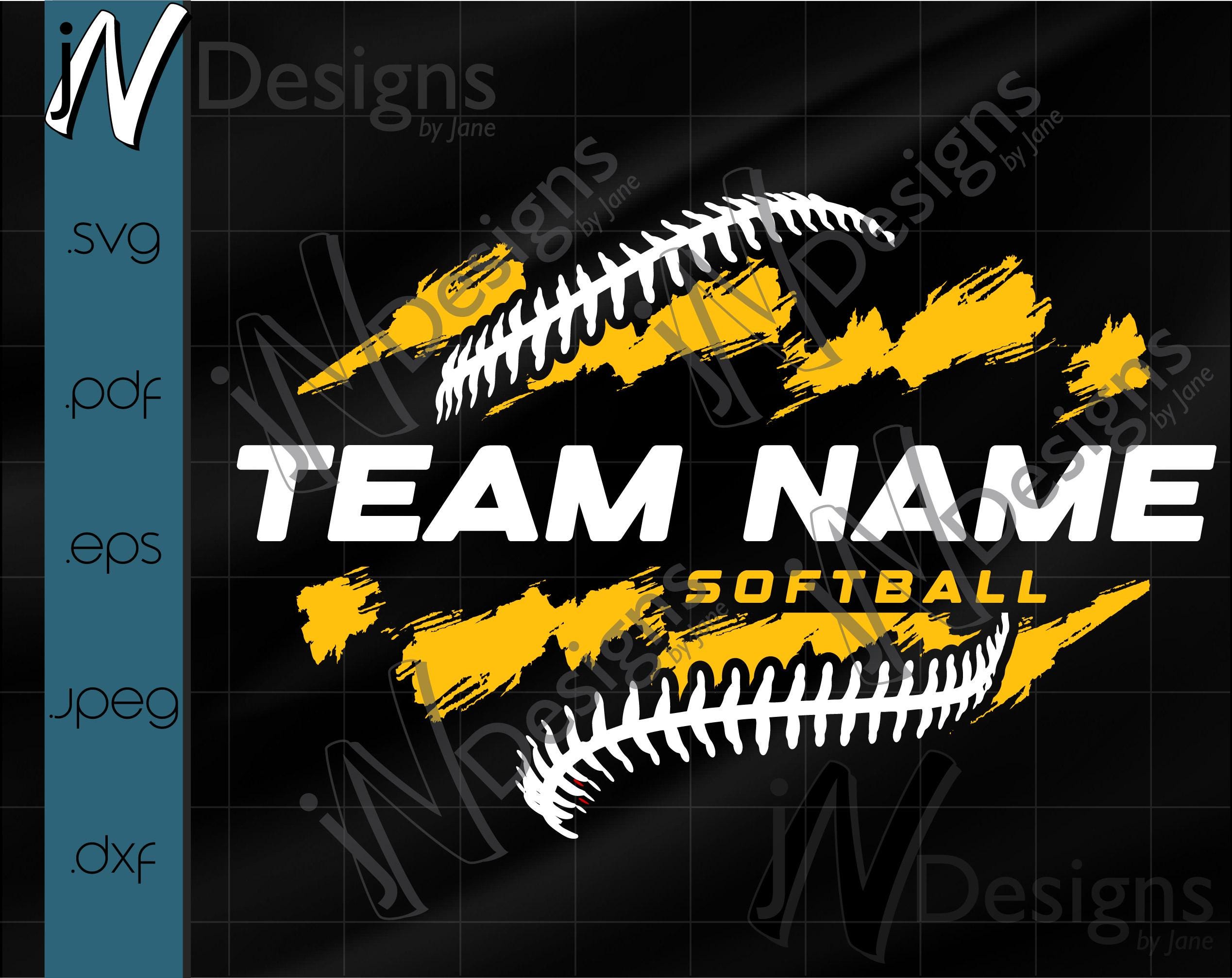 Softball SVG. Softball Team EPS. Softball Player Template. Softball Digital File. Your Team Name.