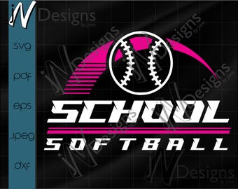 Softball SVG. Softball Team EPS. Softball Player Template. Softball Digital File. Your Team Name.