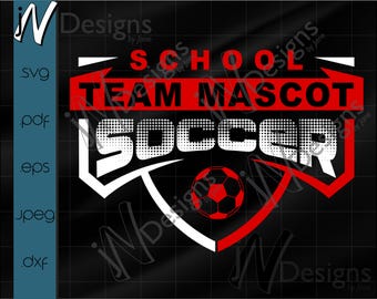 Soccer SVG. Soccer Team PDF. Soccer EPS. Soccer Digital File. Sports Design. Print. Cut. Design.