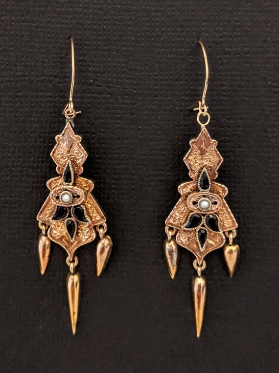 Victorian Gold Dangle Earrings