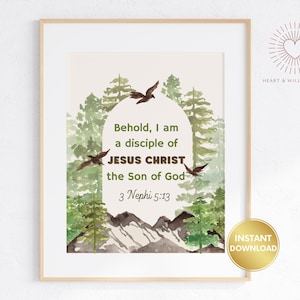 Disciple of Christ Lds 2024 Theme, LDS Mutual Poster, 2024 Lds Youth Theme, Young Men Quotes Printable, Lds Gifts, Lds Wall Art