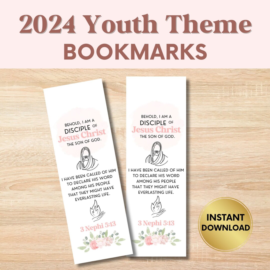 2024 Lds Theme, LDS Mutual Bookmarks, 2024 Lds Youth Theme, YW Quotes ...