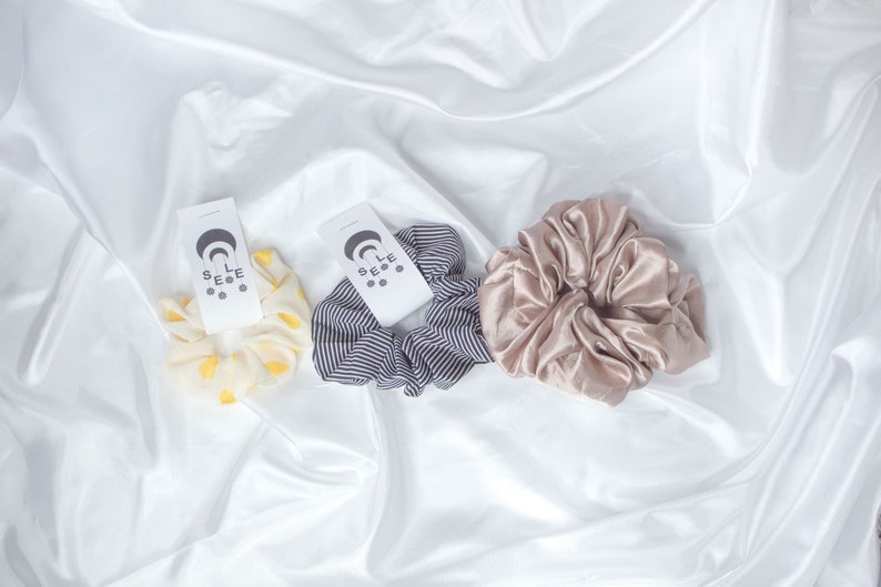 For Buns Best Friend 4 Pack of Large Satin Scrunchies Hair Accessories Thick Hair Valentine/'s Day Gift Hair Ties