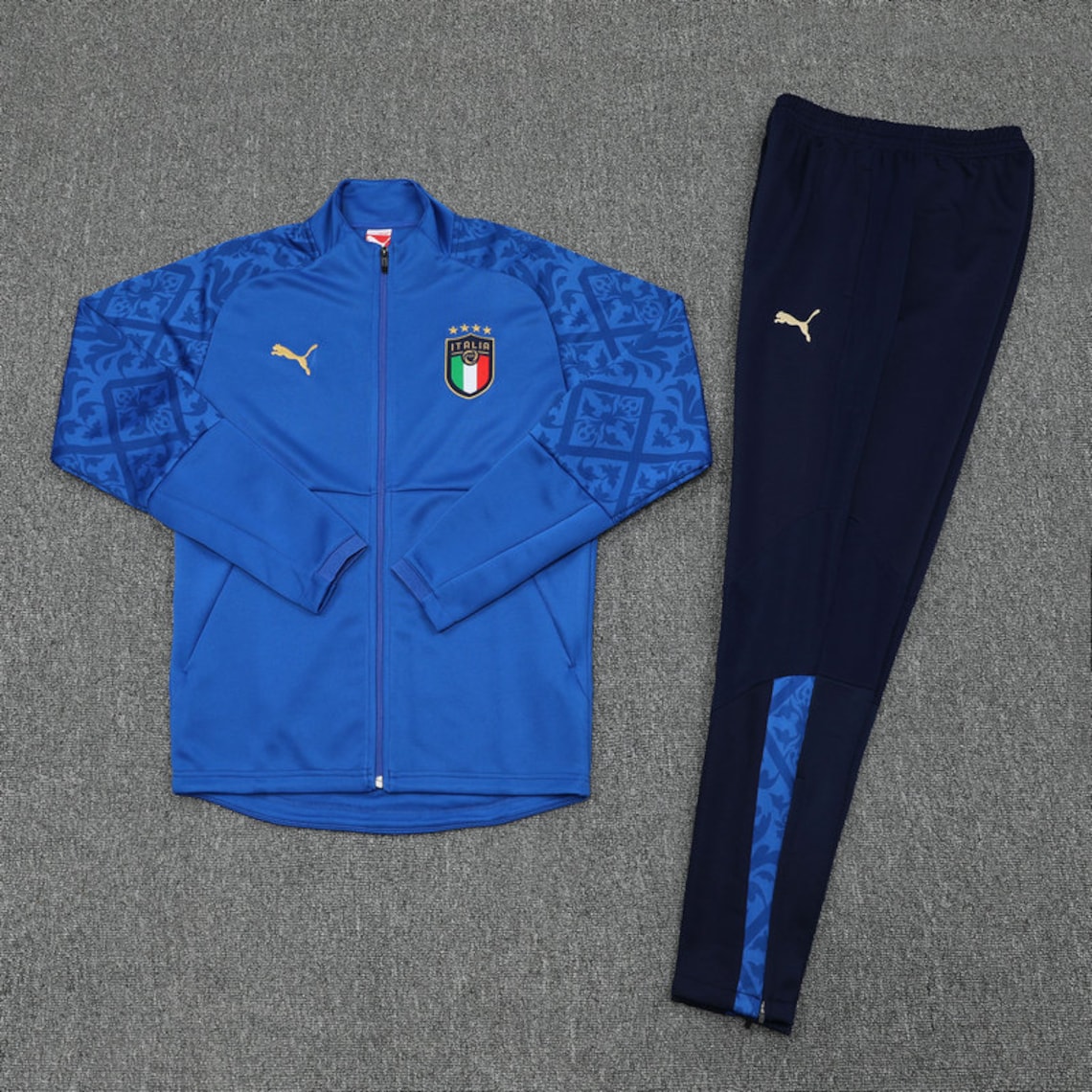 Italy Tracksuit Blue and Black Regular Logo | Etsy