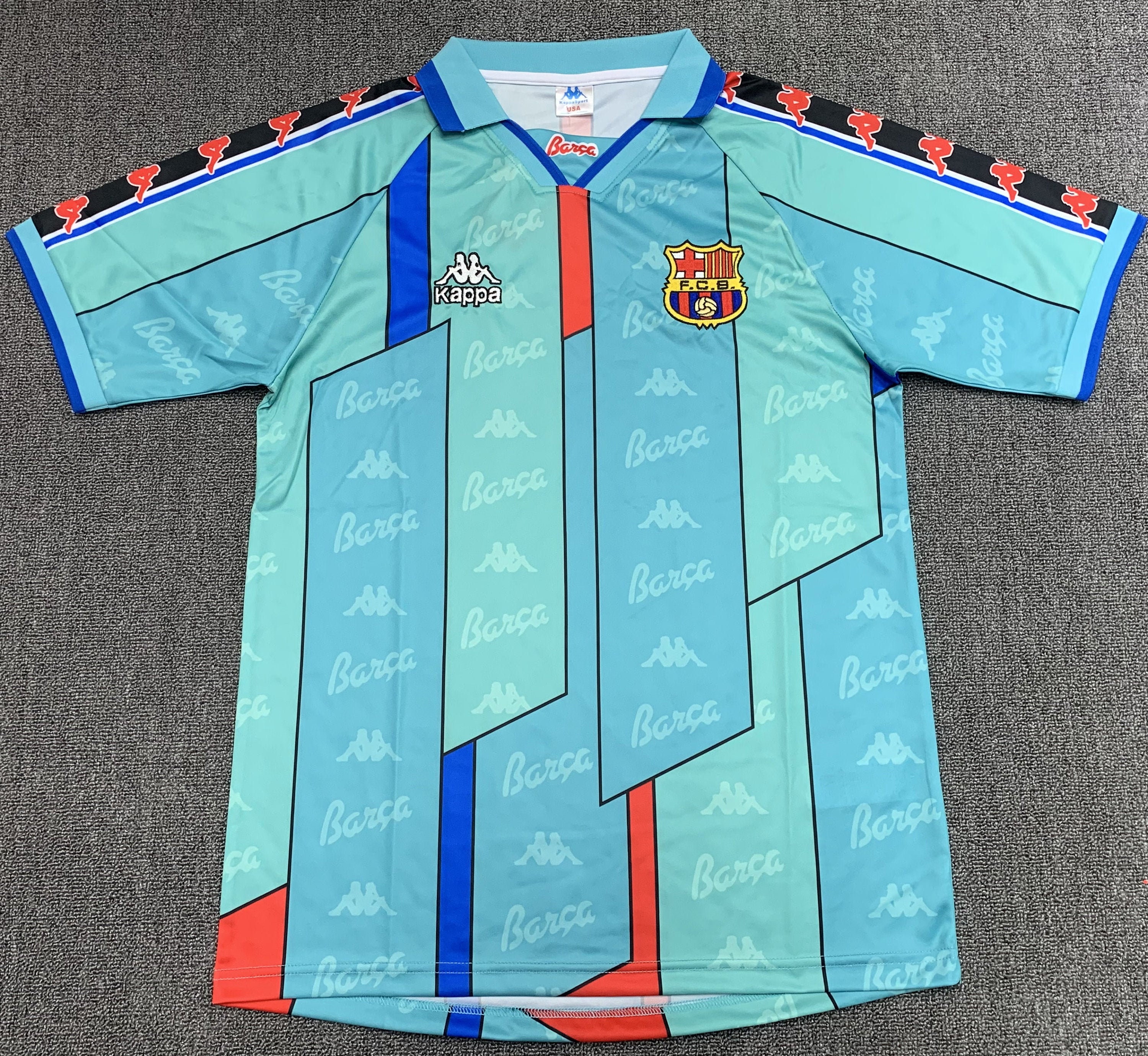 199697 Barcelona Away Retro Soccer Jersey Vintage Football Etsy