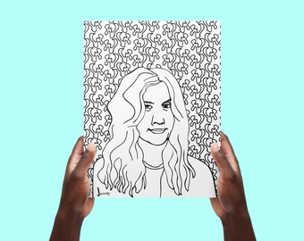 Coloring Page: Kurt Vile Coloring Page DIGITAL Print, Adult Coloring Page, Patterns, Digital Art, Instant Download