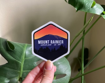 Sticker, National Parks Stickers, Mt Rainier, WA, Vinyl Stickers, Mount Rainier National Park