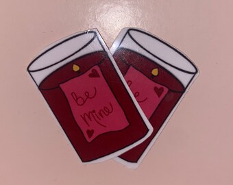 Pegatina de vela "Be Mine": pegatina brillante para San Valentín