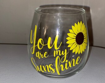 Copa de vino sin tallo de girasol: Eres mi sol