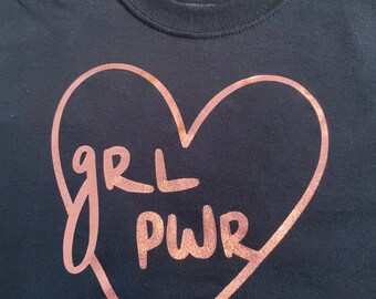 Camiseta de algodón GRL PWR: Camiseta de diario para mujer