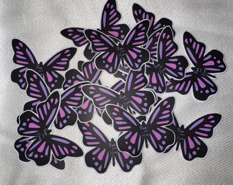 Pegatina "Libre en Él", pegatinas espirituales, pegatina de mariposa, pegatina