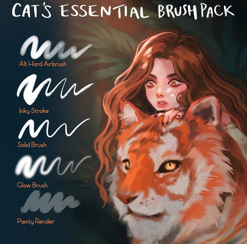 5 Essential Procreate Brushes Cat's Essential Brushpack Etsy