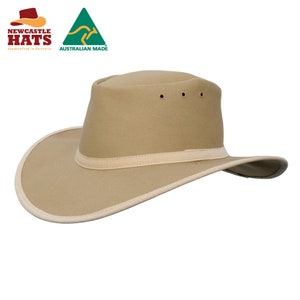 Canning Hat standard by Newcastle Hats Canvas Waterproof Wide Brim Australian Made Etsy UK