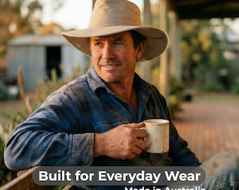Australian Made Nullarbor Wide Brim Hat | UPF50+ Cotton Sun Hat | Durable Packable Outdoor Hat