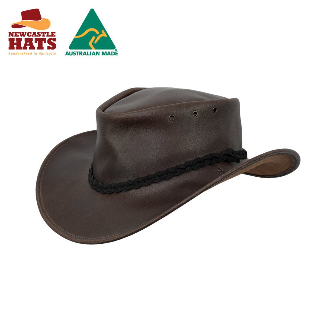 Australian Leather Wide Brim Murray Hat By Newcastle Hats Water Australian Leather Wide Brim Murray Hat By Newcastle Hats Water