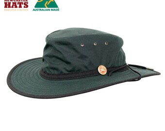 Australian Made Durack Waterproof Oilskin Hat for Outdoor