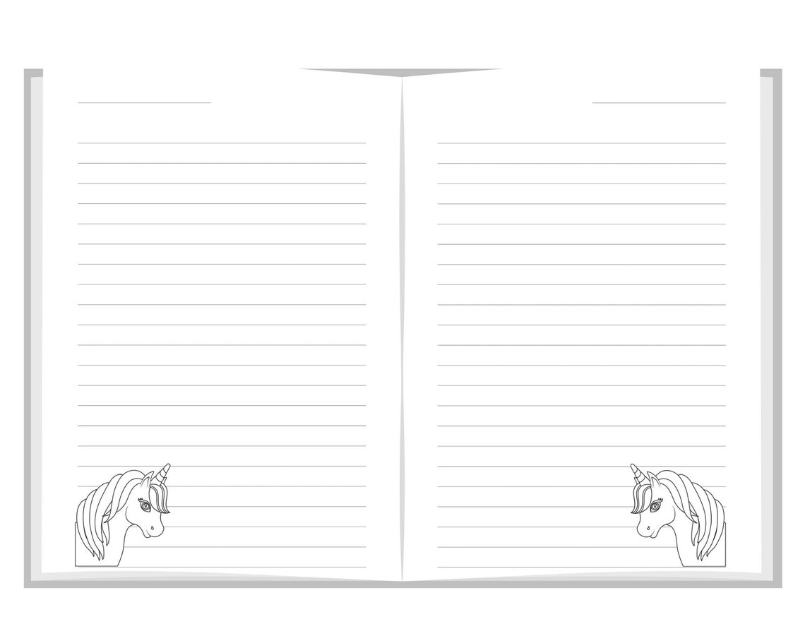Download Amazon KDP Interior: Unicorn Lined Journal 6x9 inches with ...