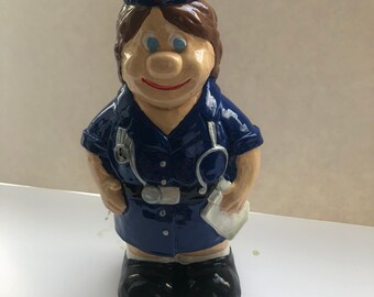 NHS Nurse Garden Gnome , quirky gift , Thank our NHS , Handmade and Painted