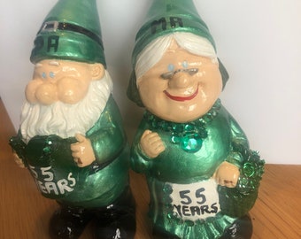 55th Wedding Anniversary , Handmade  Garden Gnomes, Personalised, Quirky Gift